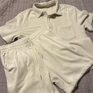 Men’s waffle knit set